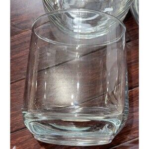 VTG Lot of 6 Crisa Crystal Glass Plain Clear Spirits Lowball Juice Tumblers